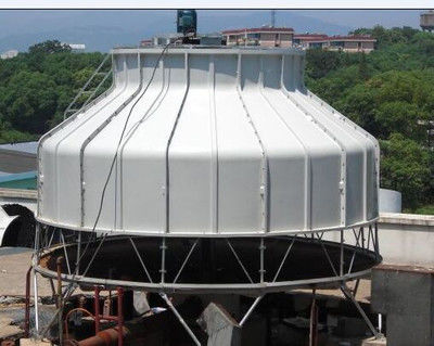 Round Shape Industrial Open Loop Water Cooling Tower For Chiller