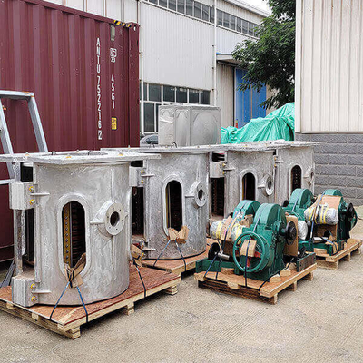 800KW 1T Induction Melting Furnace for Iron Steel Copper Aluminum Scrap